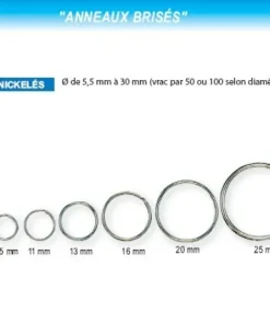 FLASHMER 50 Anneaux Brisés Nickelés