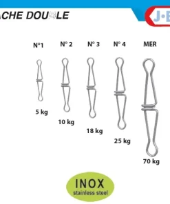 J.B Accessoires|Accessoires De Montage Surfcasting^5 Attaches Doubles JB