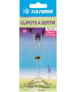 FLASHMER Divers|Accessoires De Montage Surfcasting^4 Clipots à sertir 10 cm