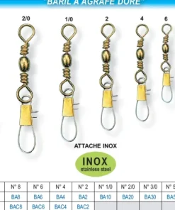 FLASHMER Accessoires|Accessoires De Montage Surfcasting^100 Emerillons Barils à Agrafes Inox