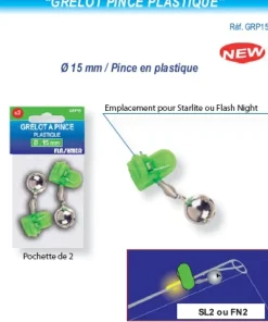 FLASHMER 2 Grelots à pince plastique 15 mm