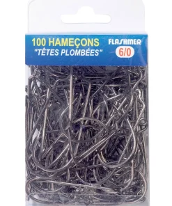 FLASHMER 100 Hameçons 60° pour Têtes Plombées