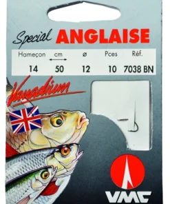 WATER QUEEN Hameçon^10 Hameçons montés spécial Anglaise 7038 BN 50 cm