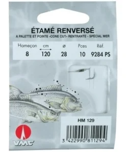 WATER QUEEN 10 Hameçons montés etamé renversé 9284 PS 150 cm