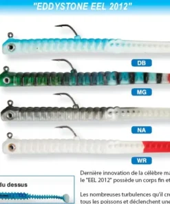 EDDYSTONE 3 Leurres Souples Eel 2012 140 mm