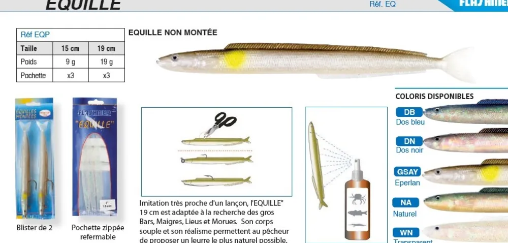 FLASHMER Leurre Bar|Leurre Souple^3 Leurres Souples Equilles Non Montées 190 mm
