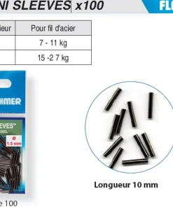 FLASHMER Accessoires|Montage Silure^100 Mini-Sleeves Bronzées