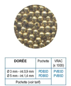 FLASHMER 1000 Perles de montage 3 mm