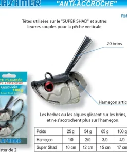 FLASHMER 2 Têtes Plombées Anti-Accroche