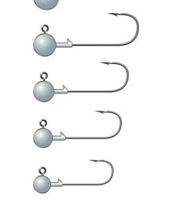 LEMER 5 têtes plombées Hameçon bronzé
