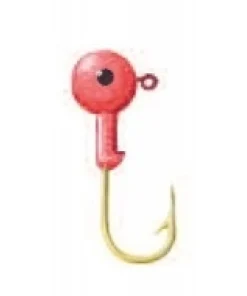 LEMER Têtes Plombées^5 têtes plombées rouge hameçon bronzé