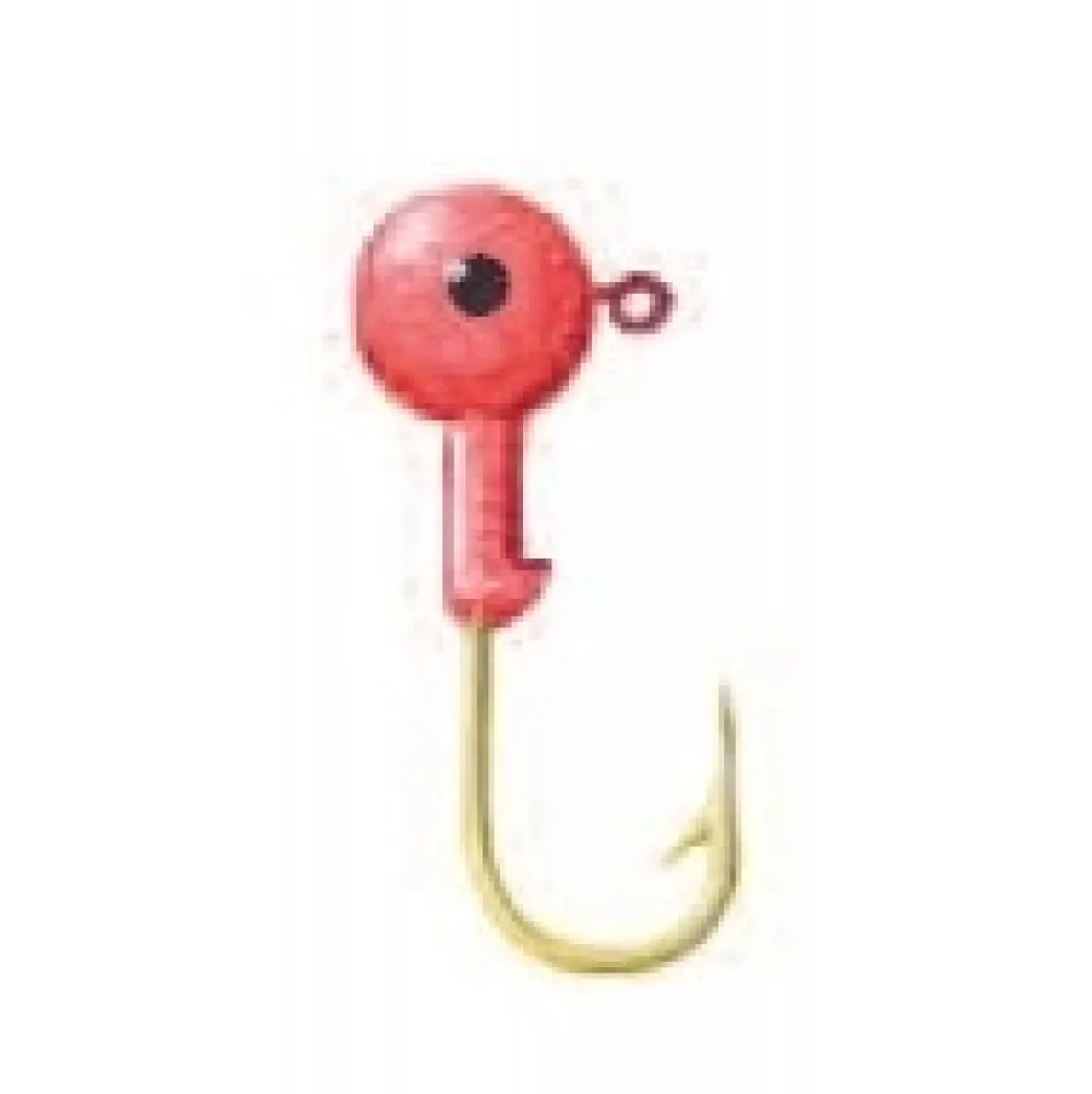 LEMER Têtes Plombées^5 têtes plombées rouge hameçon bronzé