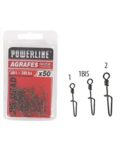POWERLINE Montage Silure|Accessoires De Montage De Lignes Truite^Agrafe Jig Head Vrac de 50 pc