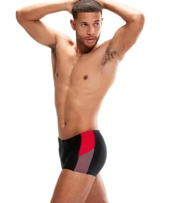 SPEEDO Maillot De Bain Natation Homme^Aquashort Dive Black/Fed Red/Dove Grey