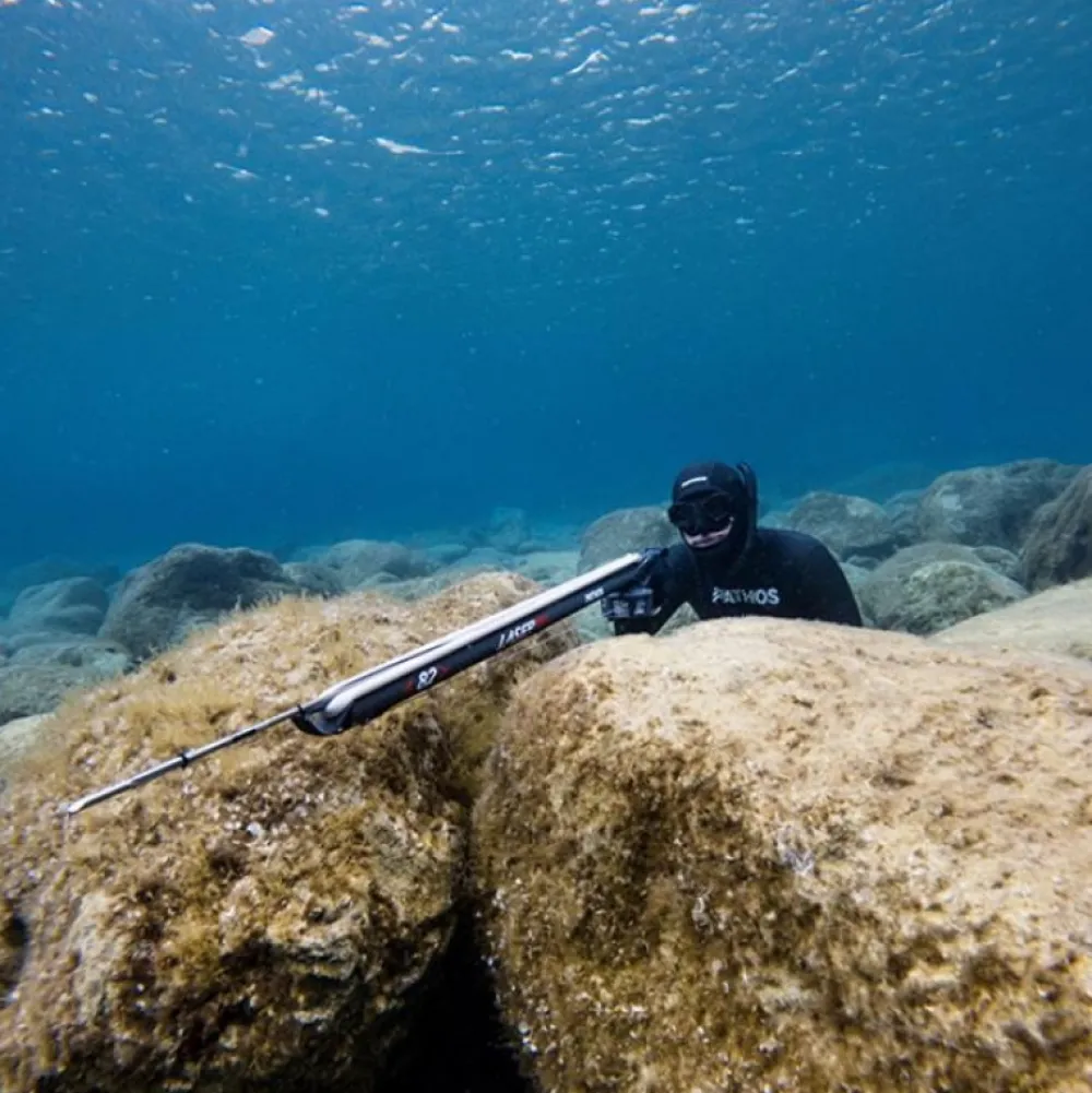 PATHOS Arbalète fusil harpon chasse sous marine Laser Evo 82 cm| Harpon À Sandows