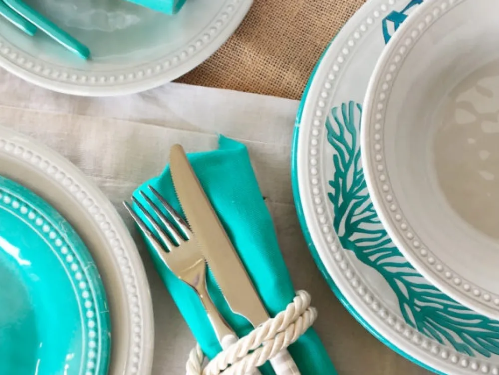 MARINE BUSINESS Assiette creuse - Collection Harmony Perla - 6 pièces