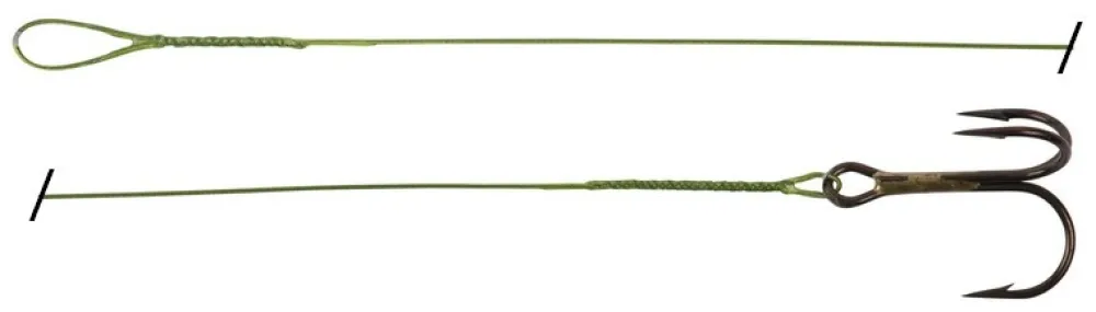 CANNELLE Hameçons Surfcasting|Bas De Ligne Carnassiers^Avançon Nylflex C703 40 cm Boucle + Hameçon Triple