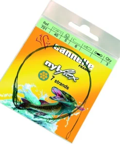 CANNELLE Avançon Nylflex C702R 40 cm Boucle + Hameçon Double Ryder