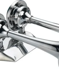 OSCULATI Klaxon Bateau^Avertisseur Chromé type trompe - 2 tons 12V