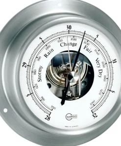 BARIGO Baromètre Sky inox satiné cadran blanc
