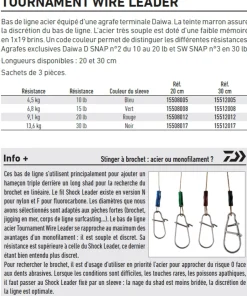 DAIWA Bas de ligne Acier 19 brins Wire Leader - Par 2