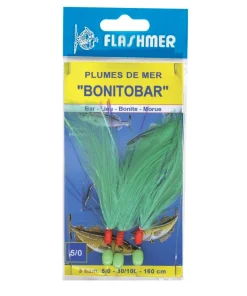 FLASHMER Bas de Ligne Bonitobar 3 Hameçons N° 5/0