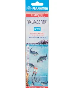 FLASHMER Bas de Ligne Daurade Pro Fluorocarbone 2 Hameçons