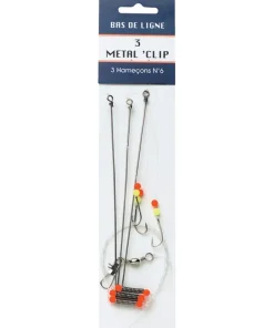 FLASHMER Bas De Lignes Surfcasting|Bas De Ligne Carnassiers^Bas de Ligne Metal Clip Falshmer
