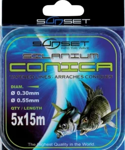 SUNSET Bas de ligne Silanium Conica  5x15m