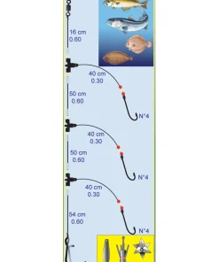 FLASHMER Bas de ligne Surf DL5 - 2 Hameçons N°1/0