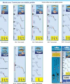 FLASHMER Bas de ligne Surf DL5 - 2 Hameçons N°1/0