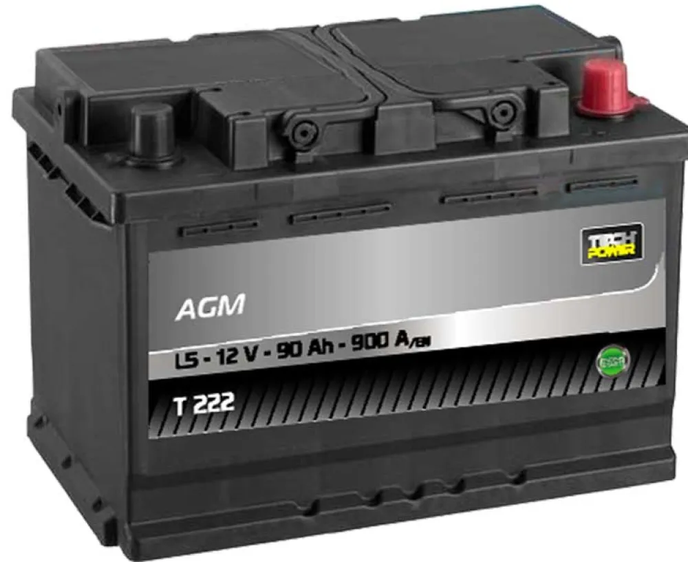 TECH POWER Batterie Marine^Batterie 12V 90Ah AGM Start & Stop