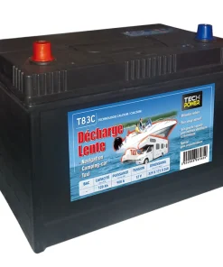 TECH POWER Batterie Bateau|Batterie Marine^Batterie 12V 120Ah marine à décharge lente Double borne filetée
