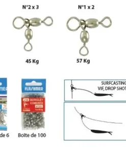 FLASHMER Berkeley Flasmer Combinés X 6| Accessoires De Montage Surfcasting|Accessoires