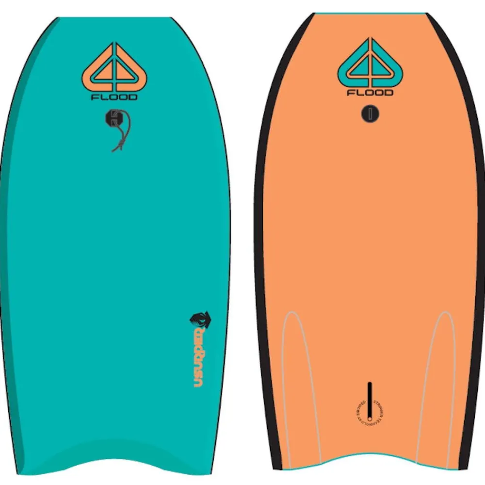 FLOOD Bodyboard Usurper Teal/Fluro Orange 37