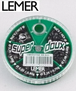 LEMER Plombs De Pêche / Bombettes / Buldos / Flotteurs|Accessoires De Montage De Lignes Truite^Boite Distributrice 6 Cases Chevrotine Zig-Zag