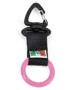 BEST DIVERS Mousquetons, Dragonnes, Clip Et Gaines^Boucle anneau sangle noire à clip Rose