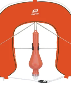 PLASTIMO Bouée fer à cheval avec support et feu - Orange