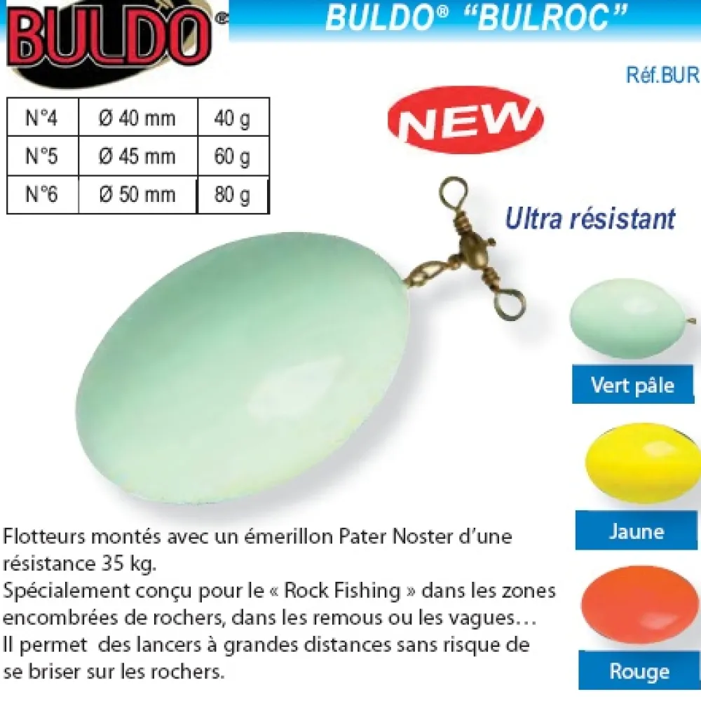 FLASHMER Plombs De Pêche / Bombettes / Buldos / Flotteurs|Accessoires De Montage De Lignes Truite^Buldo Bulroc Jaune