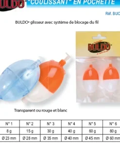 FLASHMER Buldos Ovales Coulissants Rouge / Blanc