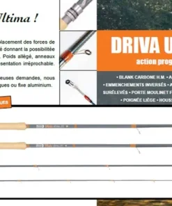 PIERRE SEMPé Canne à Pêche Driva Ultima 36/4 avec Porte-Moulinet Fixe