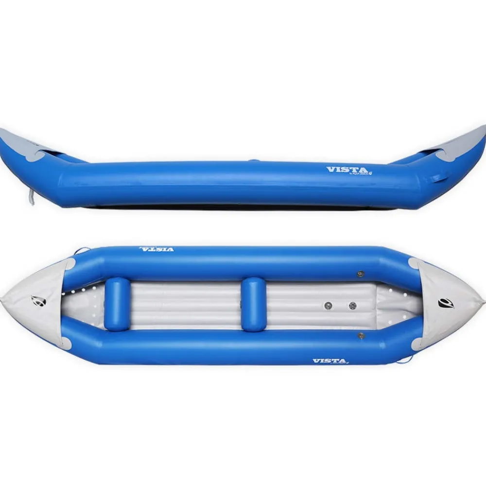 AQUA DESIGN Canoë Gonflable|Kayak Gonflable Et Pack^Canoe Kayak gonflable PVC 2 places Vista Bleu Hotdog eau vive