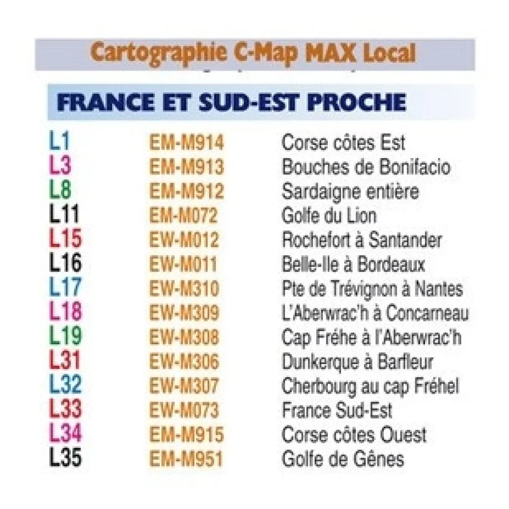 C-MAP Carte Marine Max Local - SD