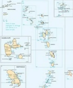 SHOM Carte Marine^Carte marine pliée Antilles
