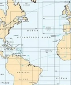SHOM Carte marine pliée océan Atlantique
