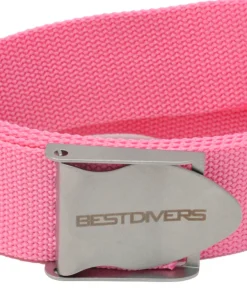 BEST DIVERS Ceinture de plongée Nylon Rose boucle Inox