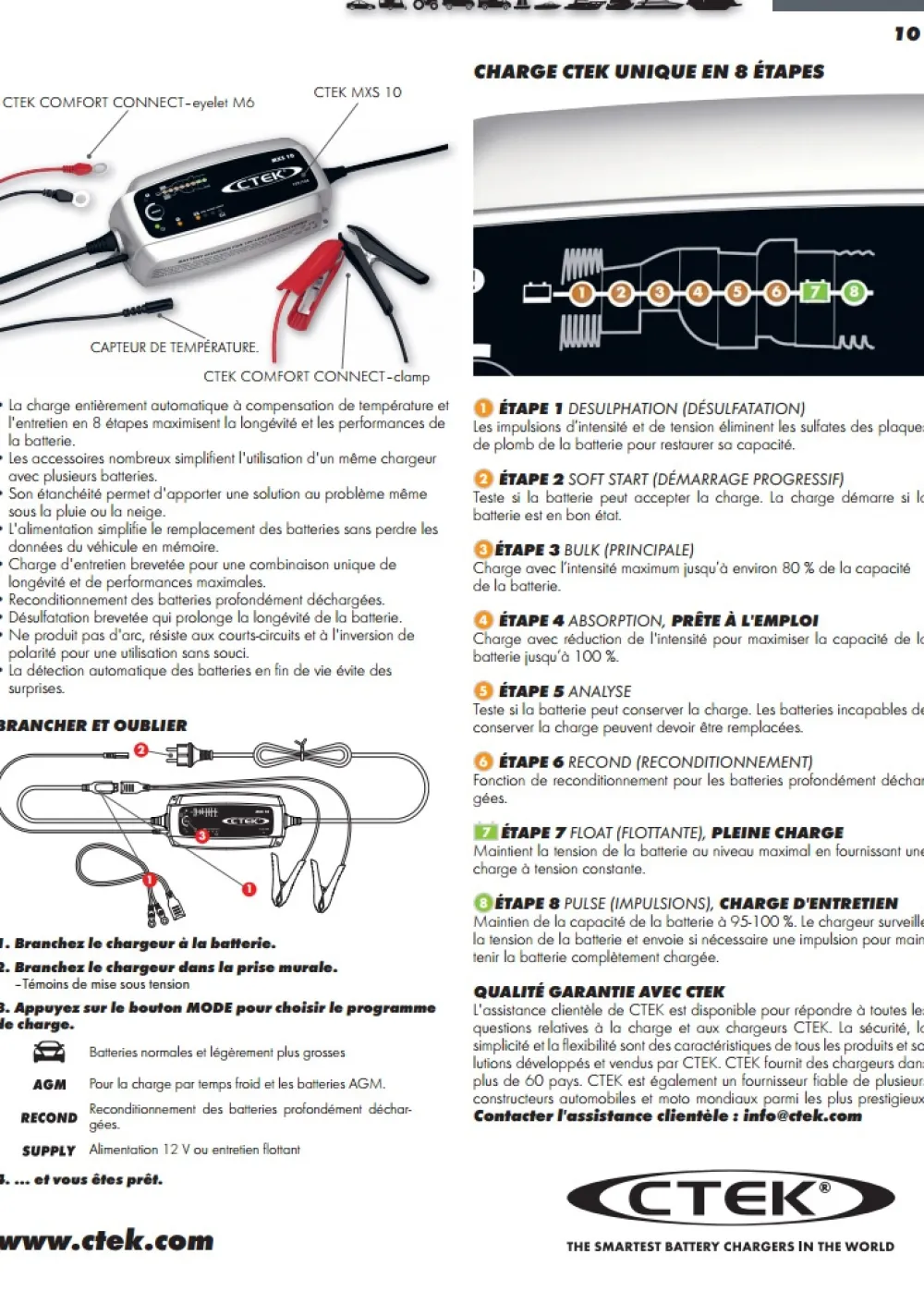 CTEK Chargeur Batterie Bateau|Chargeur De Batterie^Chargeur de batterie MXS 10 12V 10A