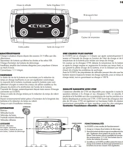 CTEK Chargeur De Batterie^Chargeur de batterie D250TS 10A  24V