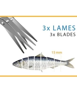 FLASHMER Ciseaux 3 Lames spécial broumé