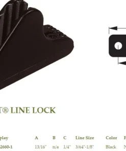 SEA-LECT DESIGNS Accastillage Kayak De Pêche^Clamcleat Line Lock black Injection Molded Nylon - Petit